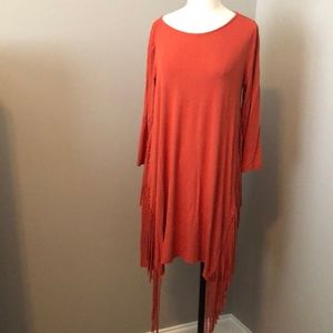 Fab’rik dress with fringe detail, never worn, small, see pics for details